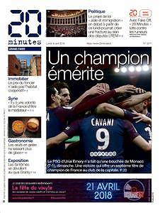 20 Minutes - Lundi 16 Avril 2018