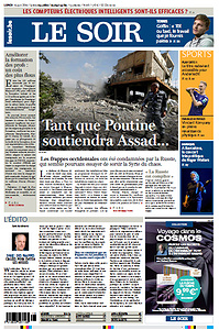 Le Soir du Lundi 16 Avril 2018