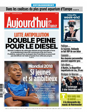 Aujourd’hui en France du Vendredi 18 Mai 2018