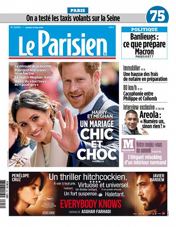 Le Parisien du Samedi 19 Mai 2018
