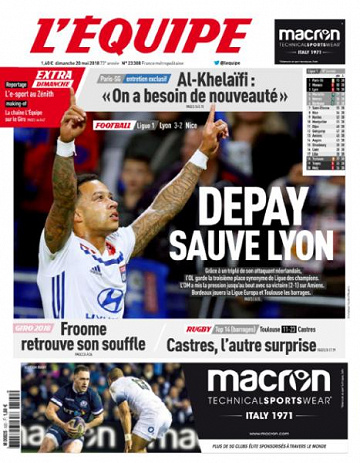 L’equipe du Dimanche 20 Mai 2018