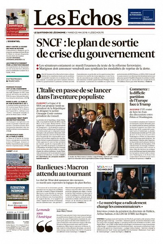 Les Echos du Mardi 22 Mai 2018
