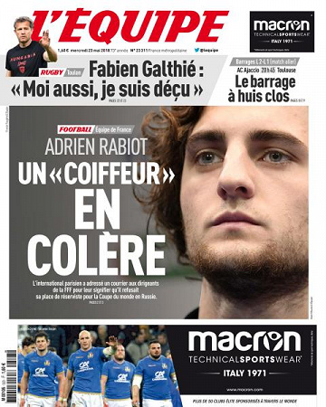 L’equipe du Mercredi 23 Mai 2018