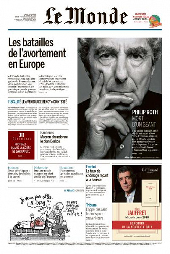 Le Monde du Jeudi 24 Mai 2018