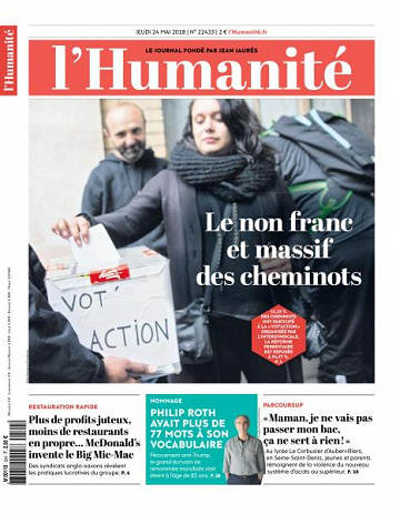 L’Humanite du Jeudi 24 Mai 2018