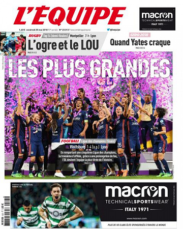 L’equipe du Vendredi 25 Mai 2018
