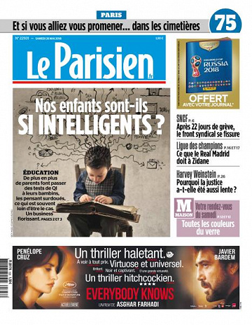Le Parisien du Samedi 26 Mai 2018