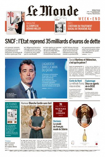 Le Monde du Samedi 26 Mai 2018