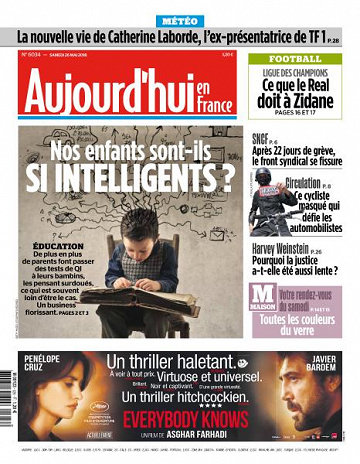 Aujourd’hui en France du Samedi 26 Mai 2018