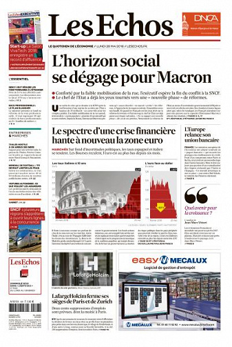 Les Echos du Lundi 28 Mai 2018
