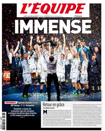 L’equipe du Lundi 28 Mai 2018