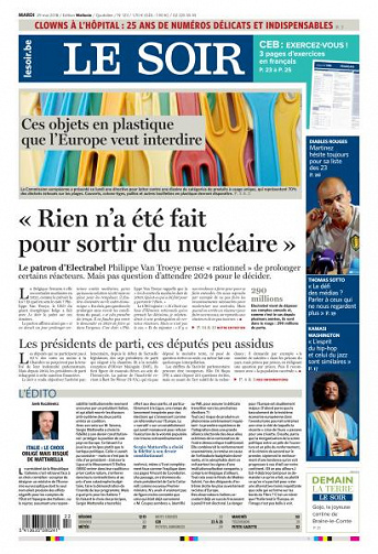 Le Soir du Mardi 29 Mai 2018