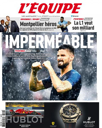 L’equipe du Mardi 29 Mai 2018