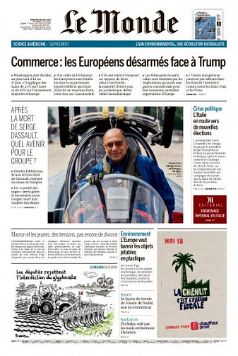 Le Monde du Mercredi 30 Mai 2018