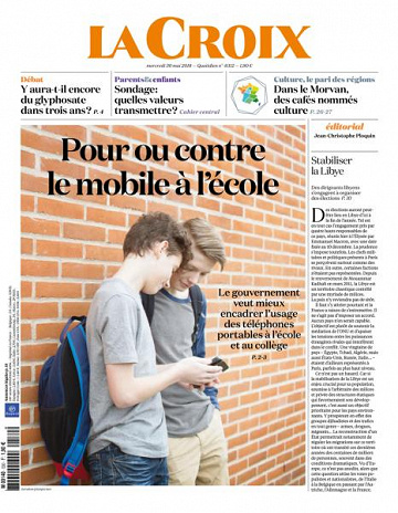 La Croix du Mercredi 30 Mai 2018