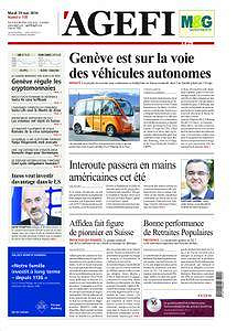 L’Agefi - Mardi 29 Mai 2018