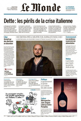 Le Monde du Jeudi 31 Mai 2018