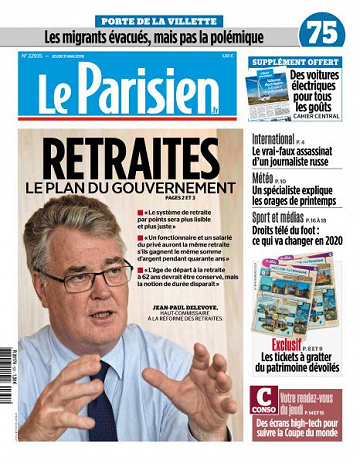 Le Parisien du Jeudi 31 Mai 2018
