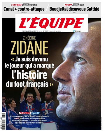 L’equipe du Jeudi 31 Mai 2018