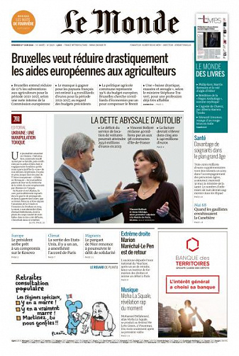 Le Monde du Vendredi 1er Juin 2018