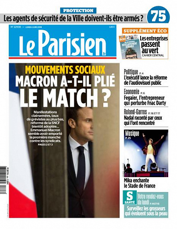 Le Parisien du Lundi 4 Juin 2018