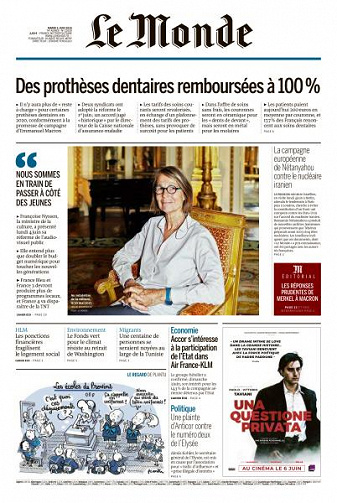 Le Monde du Mardi 5 Juin 2018