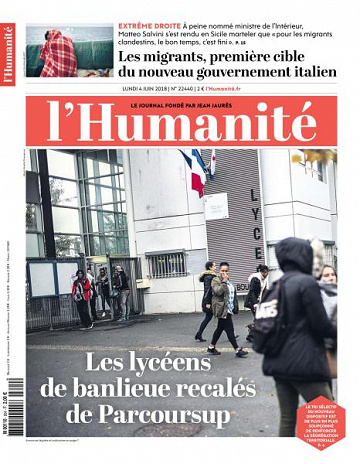 L’Humanite du Lundi 4 Juin 2018