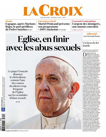 La Croix du Lundi 4 Juin 2018