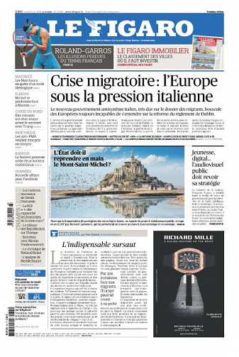 Le Figaro du Mardi 5 Juin 2018