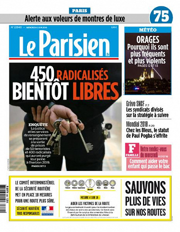 Le Parisien du Mercredi 6 Juin 2018