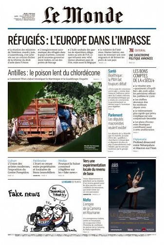 Le Monde du Jeudi 7 Juin 2018