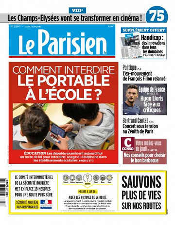 Le Parisien du Jeudi 7 Juin 2018