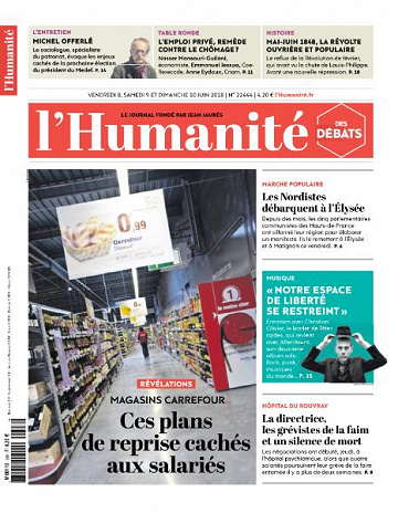 L’Humanite du Vendredi 8 et Dimanche 10 Juin 2018