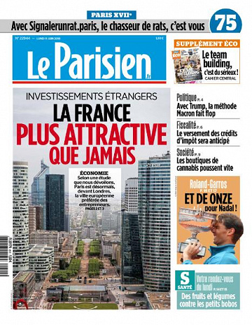 Le Parisien du Lundi 11 Juin 2018