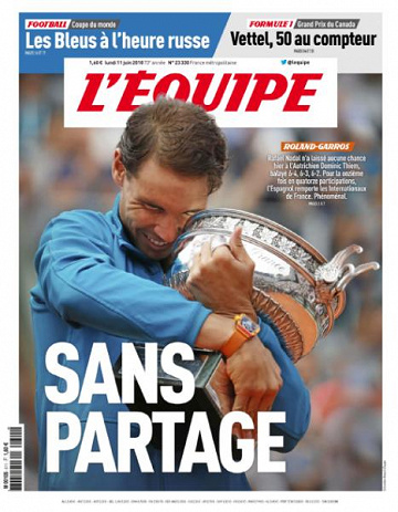 L’equipe du Lundi 11 Juin 2018