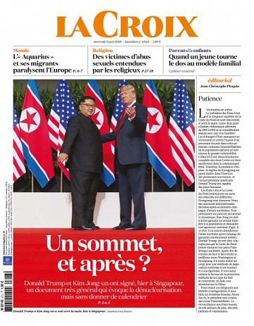 La Croix du Mercredi 13 Juin 2018