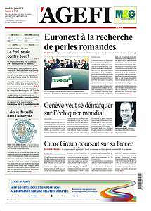 L’Agefi - Jeudi 14 Juin 2018