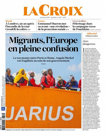 La Croix du Jeudi 14 Juin 2018