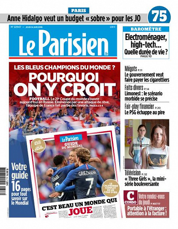 Le Parisien du Jeudi 14 Juin 2018