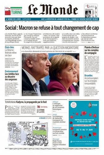 Le Monde du Vendredi 15 Juin 2018