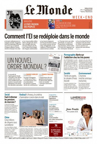 Le Monde du Samedi 16 Juin 2018