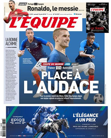 L’equipe du Samedi 16 Juin 2018