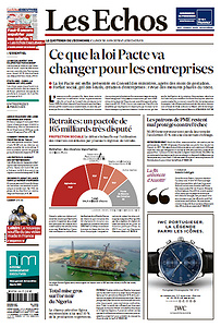 Les Echos du Lundi 18 Juin 2018