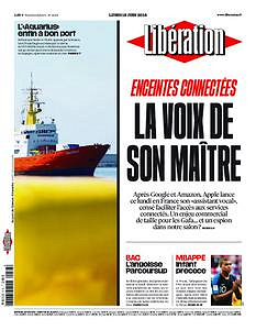 Libération du Lundi 18 Juin 2018