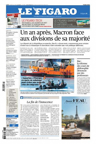 Le Figaro du Lundi 18 Juin 2018