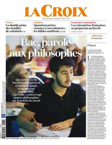 La Croix du Lundi 18 Juin 2018