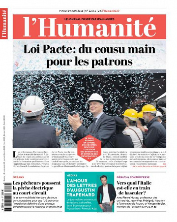 L’Humanite du Mardi 19 Juin 2018