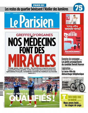 Le Parisien du Vendredi 22 Juin 2018