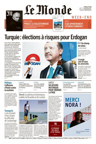 Le Monde du Samedi 23 Juin 2018