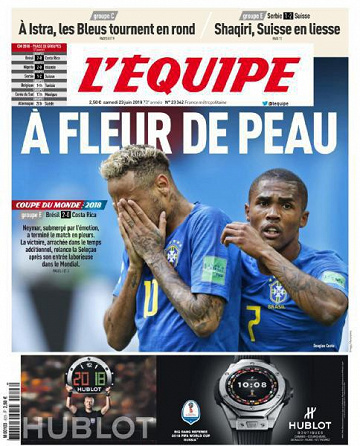 L’equipe du Samedi 23 Juin 2018